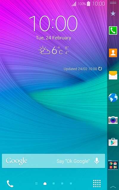 Press the menu icon.