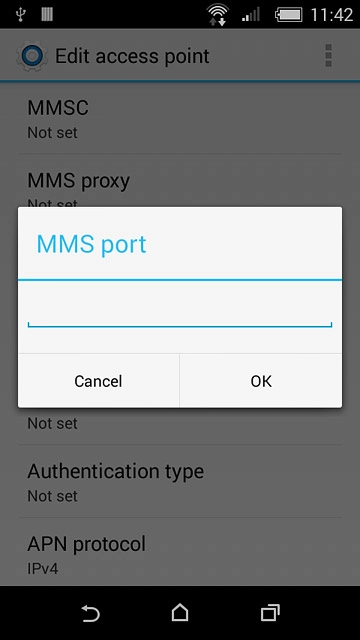 Key in 8080 and press OK.