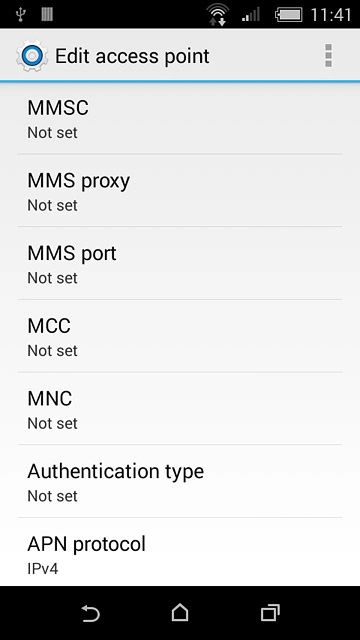 Press MMS proxy.