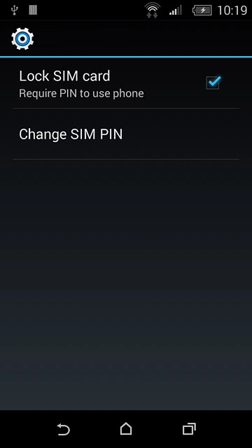 Press Lock SIM card to turn the function on or off.