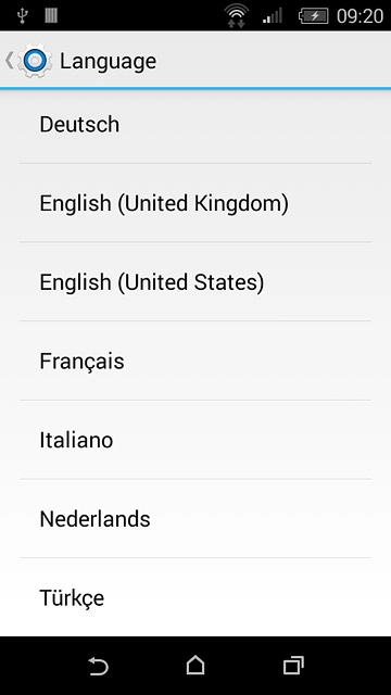 Press the required language.
