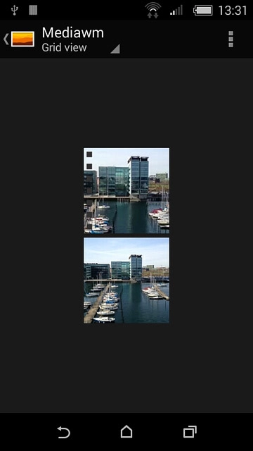 Go to the required folder.Press and hold the required file.