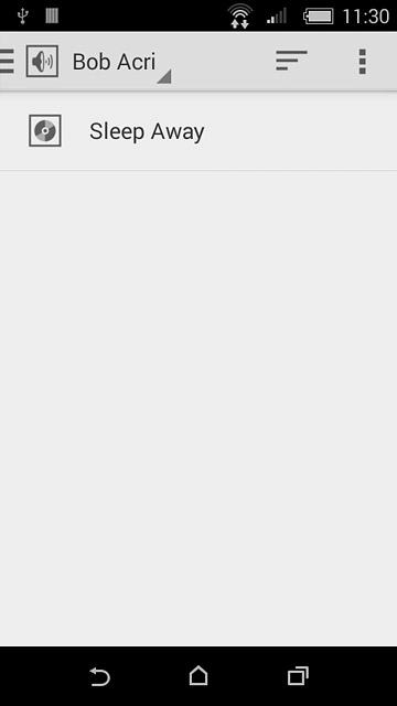 Press the required audio file.