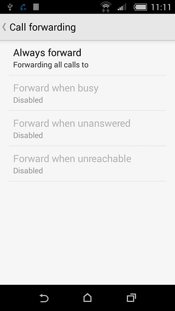 Press one of the following options:Always forward