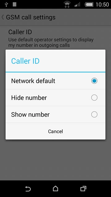 Press Hide number or Show number.