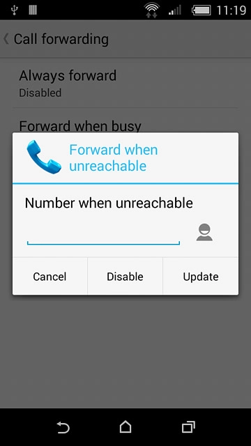 Press Disable.Repeat until all diverts have been cancelled.