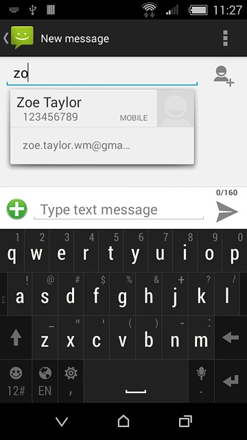 Key in the first letters of the required contact.Matching contacts are displayed.Press the required contact.Repeat the procedure to add more recipients.