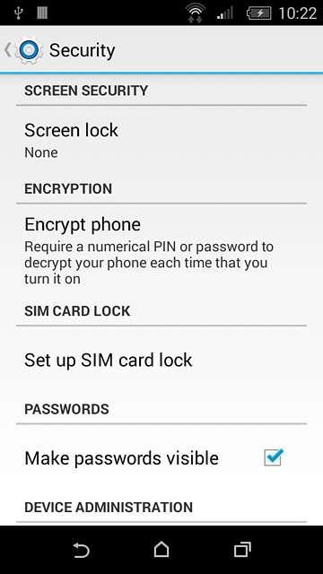 Press the home icon to return to the home screen.