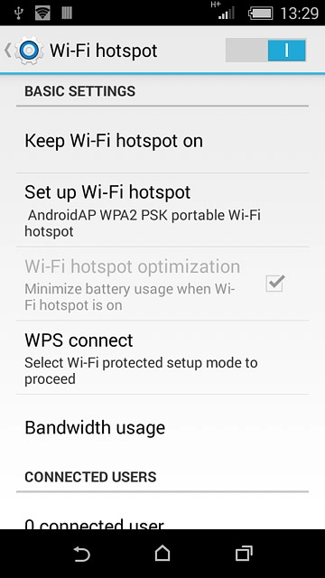 Press the home icon to return to the home screen.