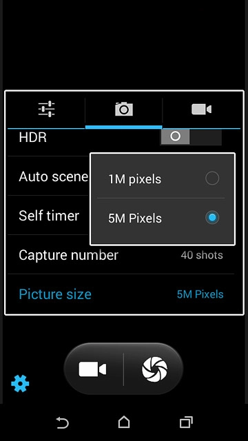 Press the required resolution.