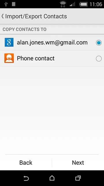 Press Phone contact.