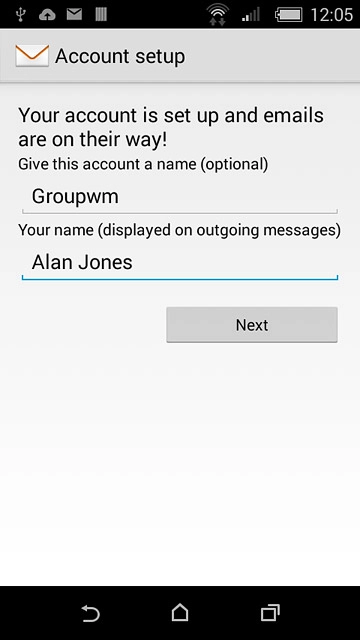 Press Next.Wait while your phone retrieves new email messages.
