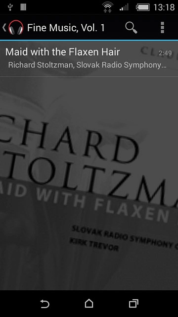 Press and hold the required audio file.