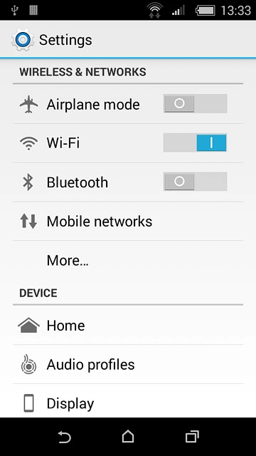 Press Mobile networks.