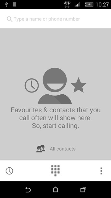 Press the keypad icon.