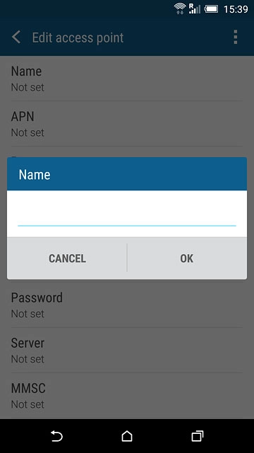 Key in Vodafone MMS and press OK.