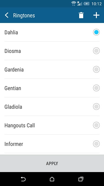 Press the different ring tones to listen to them.