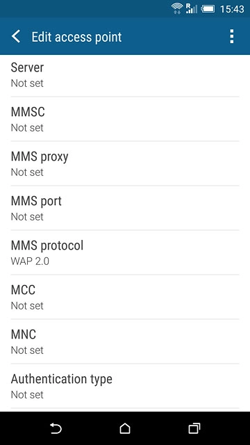 Press Authentication type.