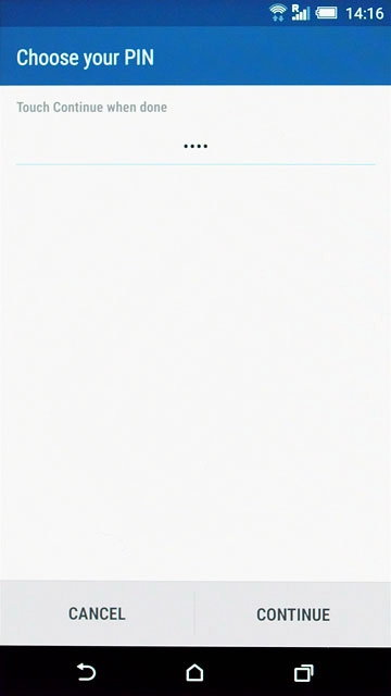 Key in the required phone lock code and press CONTINUE.