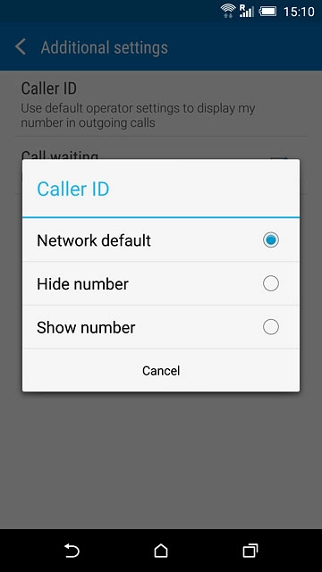 Press Hide number or Show number.