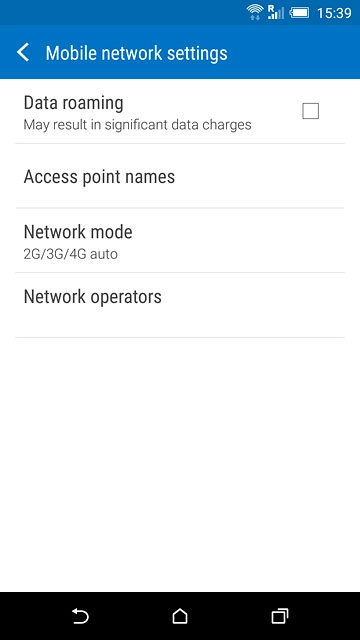 Press Access point names.