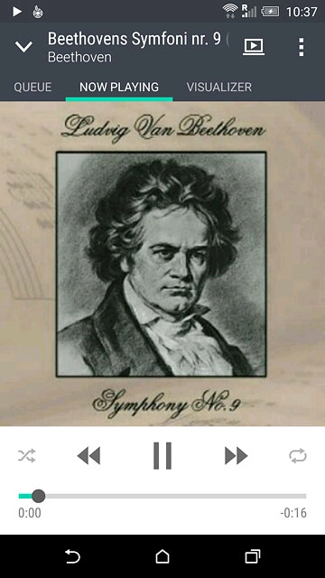 To go to the previous audio file:Press arrow left.