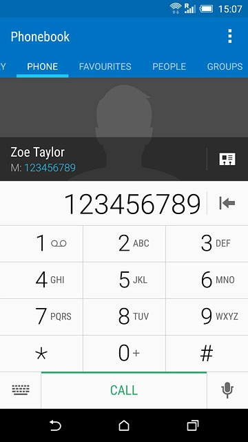 Key in the required number and press CALL.