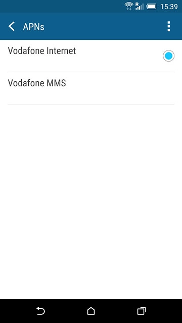 Press the menu icon.