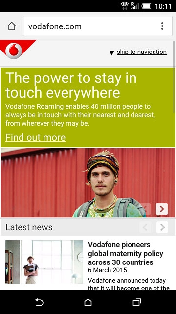 Press the menu icon.