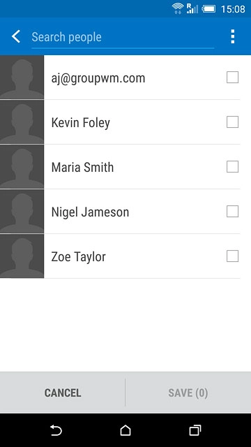 Press the menu icon.