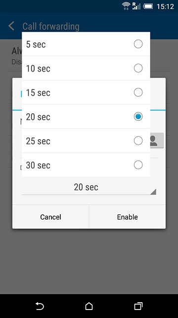 Press the required delay.