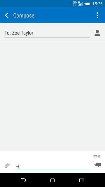 Press the send icon when you've written your text message.