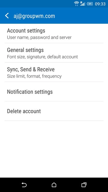 Press Sync, Send & Receive.