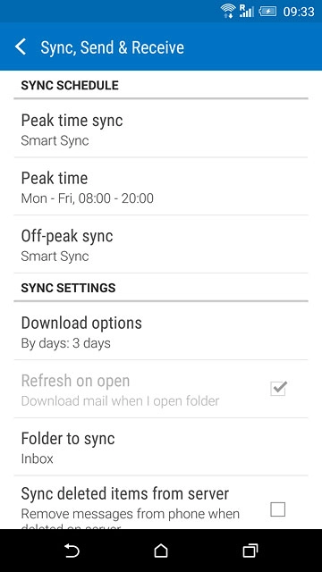 Press Peak time sync.