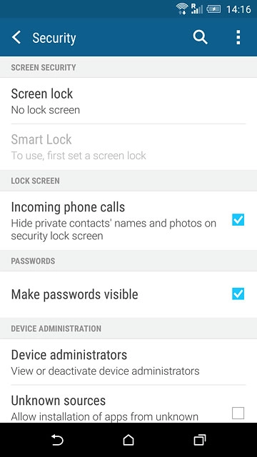 Press the home icon to return to the home screen.