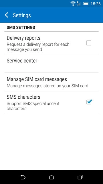 Press the home icon to return to the home screen.