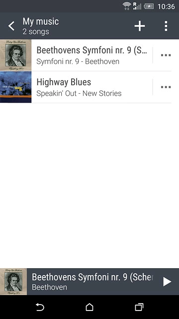 Press the return icon.