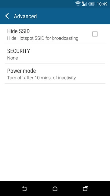 Press the return icon.