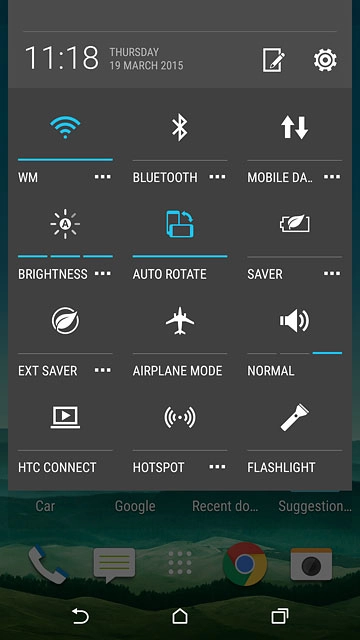Slide two fingers down the display starting from the top edge of your phone.Press and hold the mobile data icon.