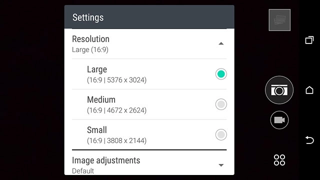 Press the required resolution.