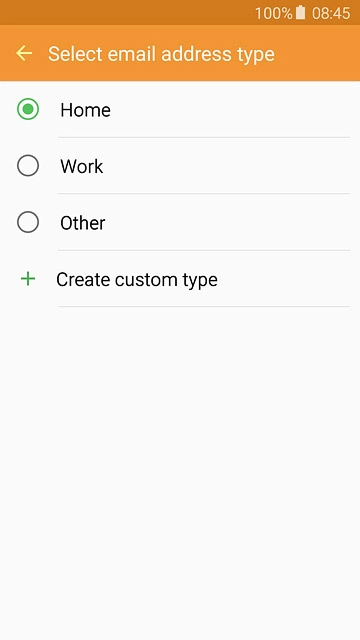 Press the required email type.