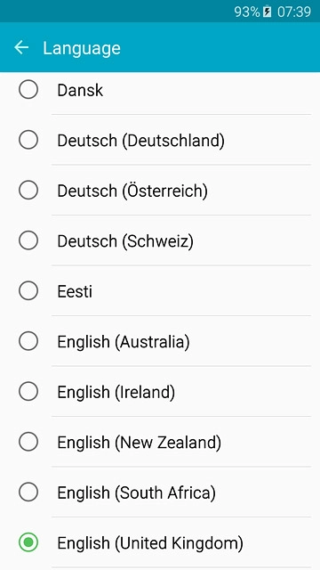 Press the required language.