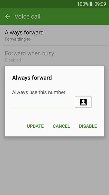 Press DISABLE.Repeat until all diverts have been cancelled.