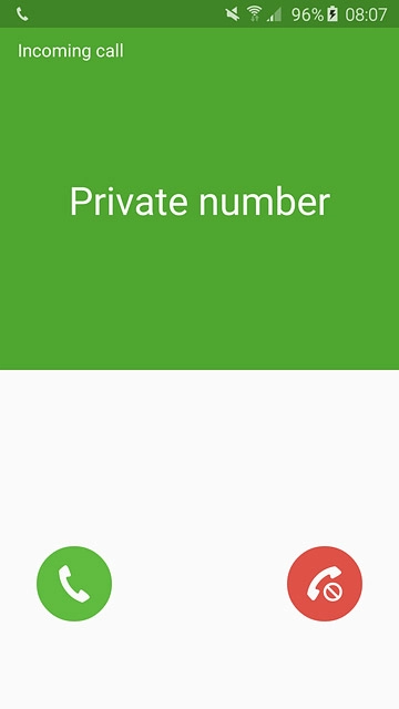 Press and drag the accept call icon right.
