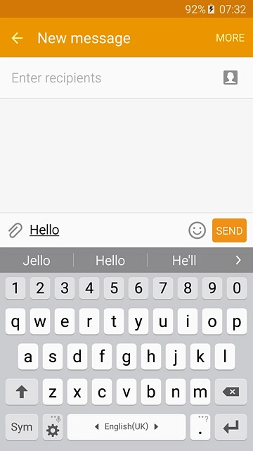 Press arrow right to see more words.