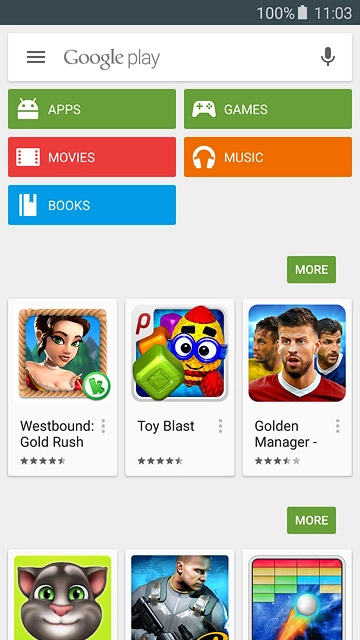 To search by name:Press Google play.