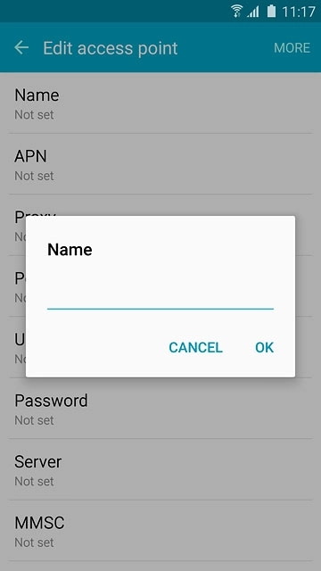 Key in Vodafone MMS and press OK.