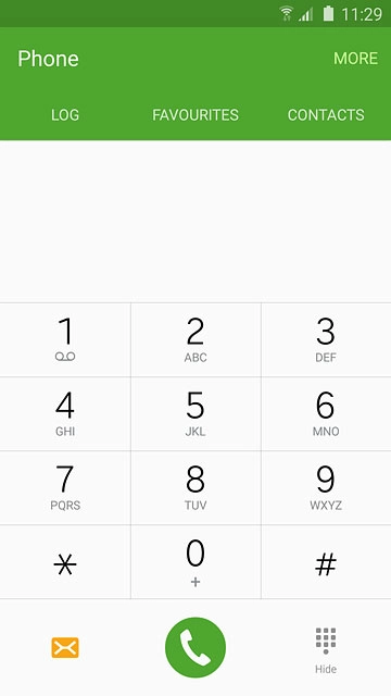 Press and hold 1 to call voicemail.
