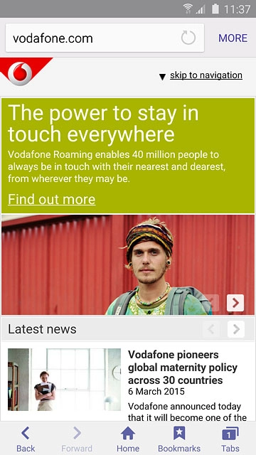 Press the address bar.