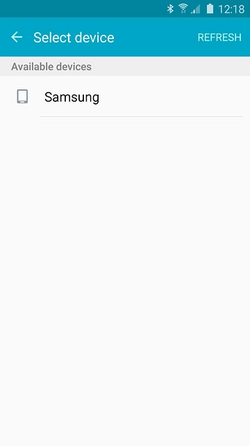 Press the required Bluetooth device.The file is sent.